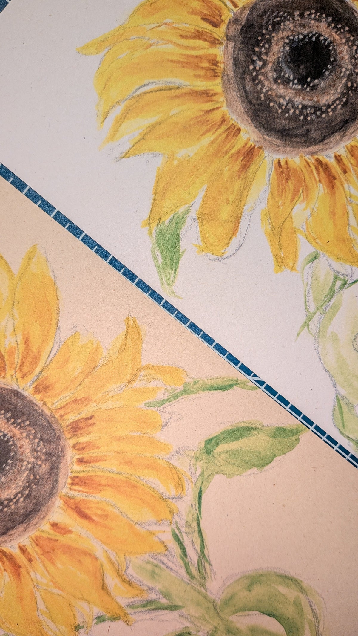 Watercolour Sunflower Painting Print - A5