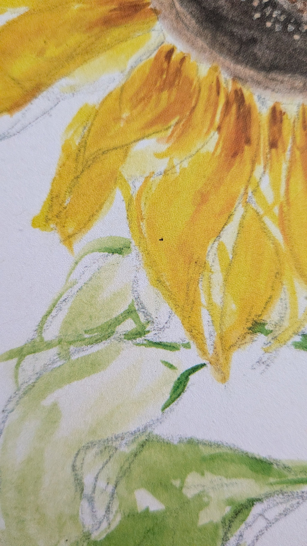 Watercolour Sunflower Painting Print - A5